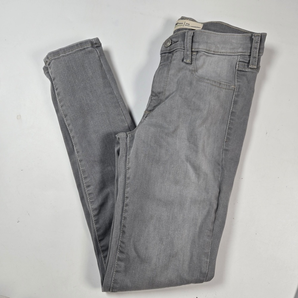 Gap Easy Leggings Women 2/26R Gray Skinny Denim Jeans 1969 Stretch‎ Slim Fit